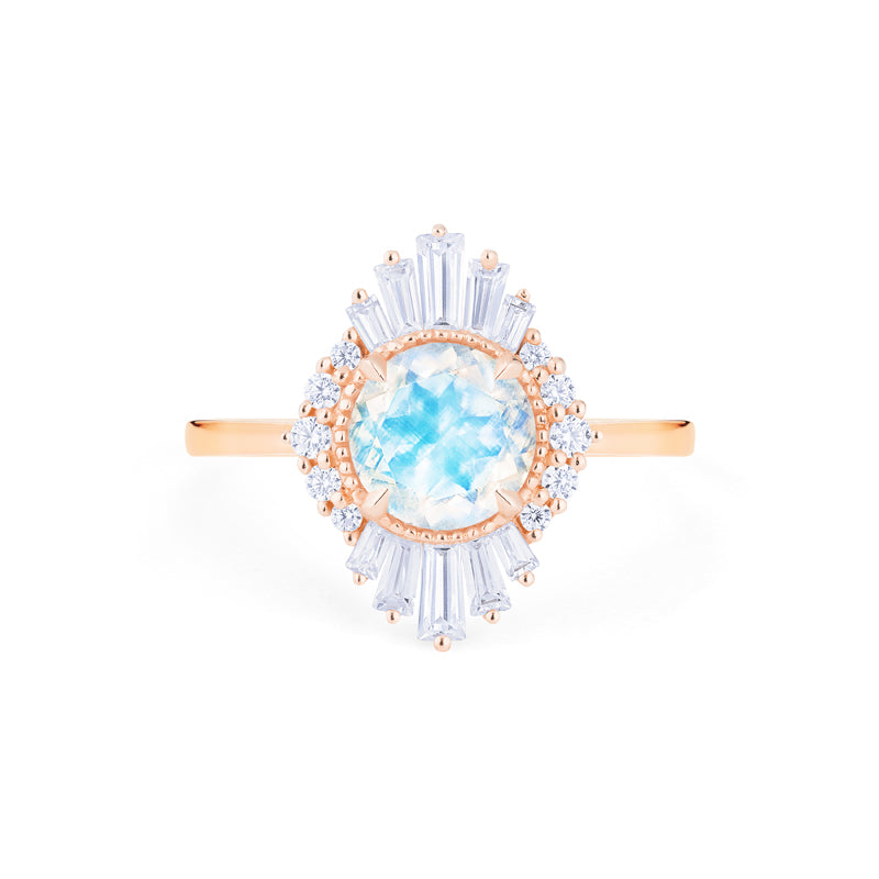 [Georgiana] Vintage Deco Duchess Ring in Moonstone