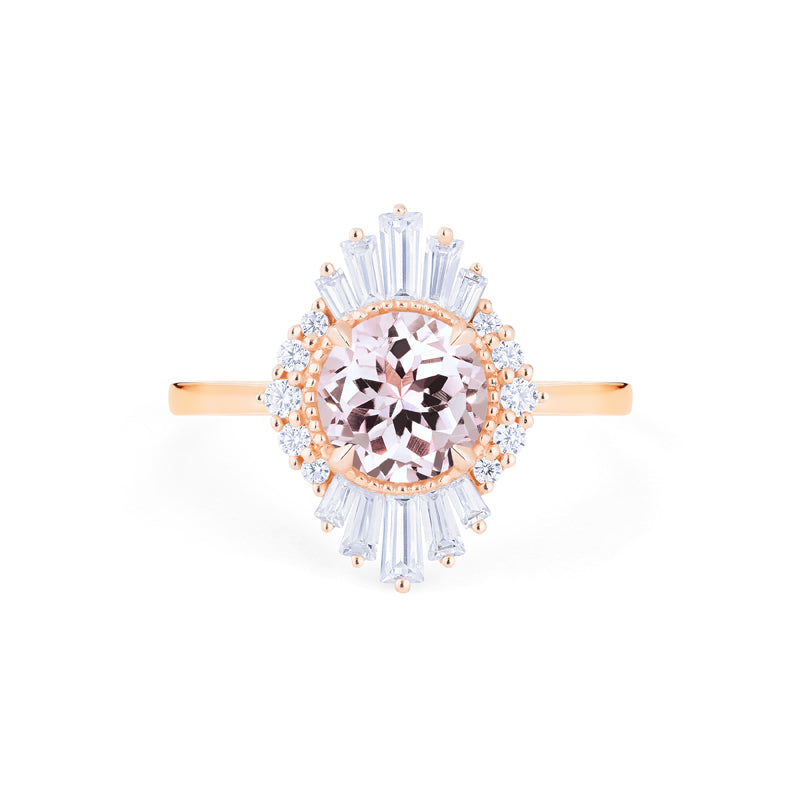[Georgiana] Vintage Deco Duchess Ring in Morganite