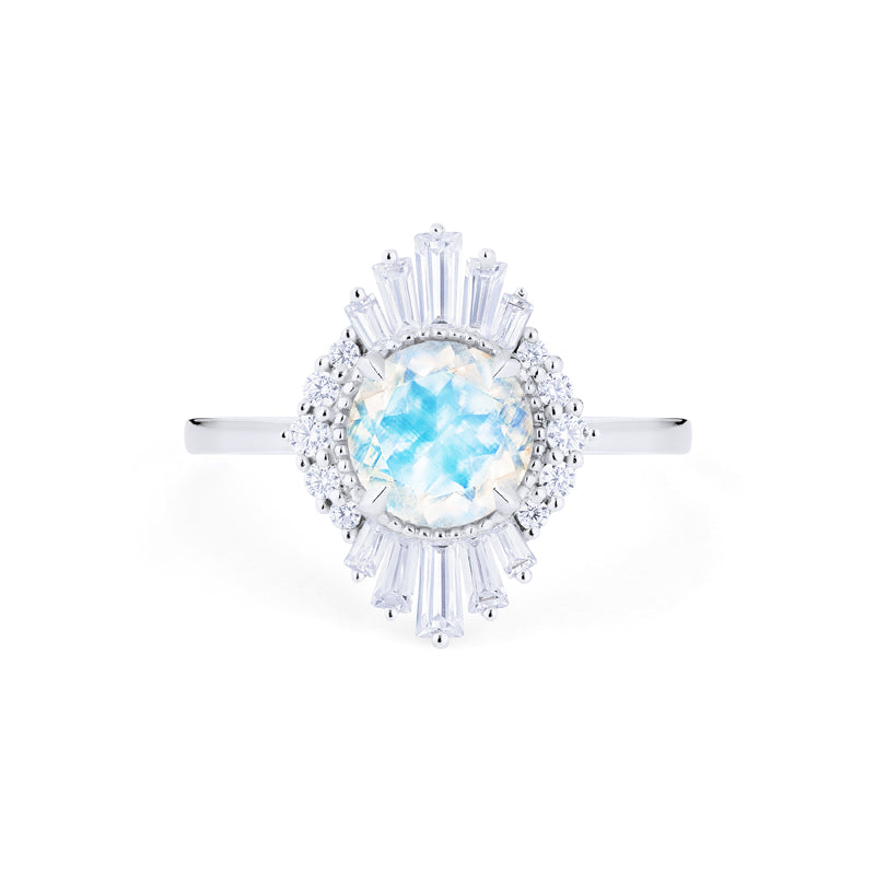 [Georgiana] Vintage Deco Duchess Ring in Moonstone
