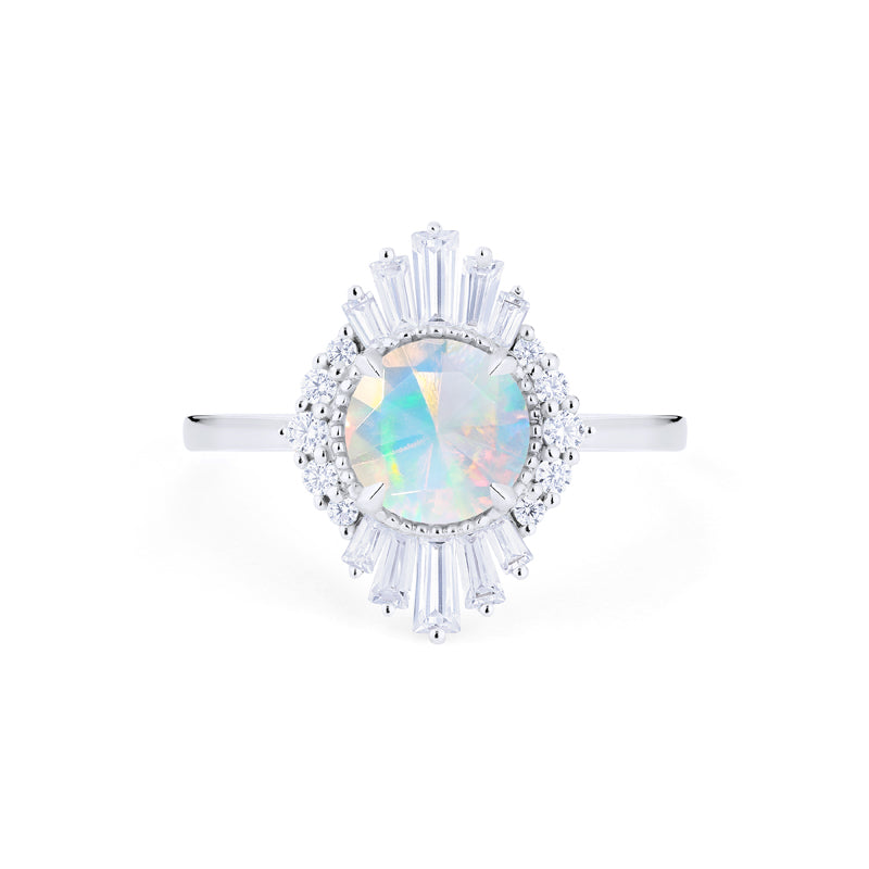 [Georgiana] Vintage Deco Duchess Ring in Australian Opal