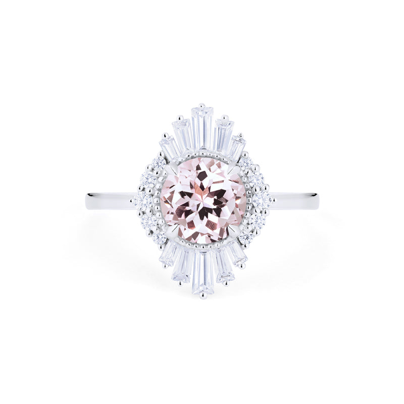[Georgiana] Vintage Deco Duchess Ring in Morganite