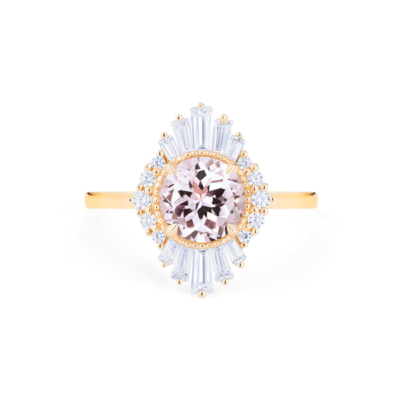 [Georgiana] Vintage Deco Duchess Ring in Morganite