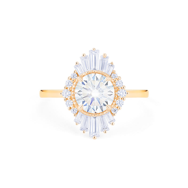 [Georgiana] Vintage Deco Duchess Ballerina Engagement Ring in Diamond