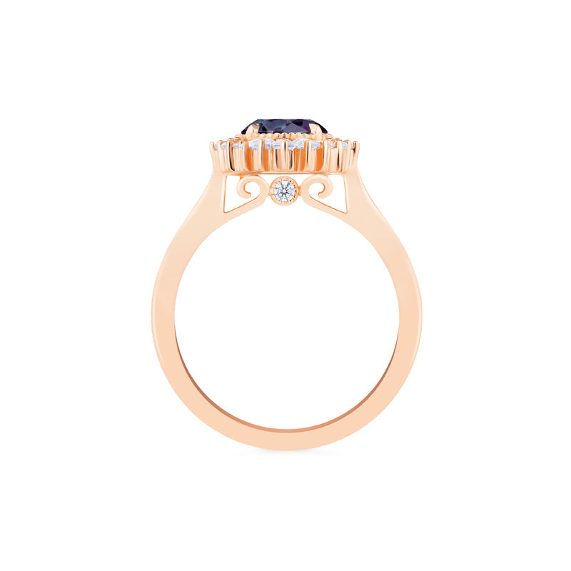 [Georgiana] Vintage Deco Duchess Ring in Lab Alexandrite