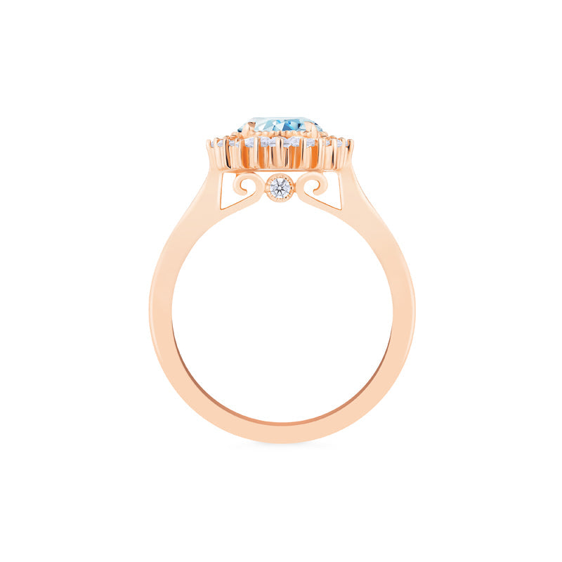 [Georgiana] Vintage Deco Duchess Ring in Aquamarine
