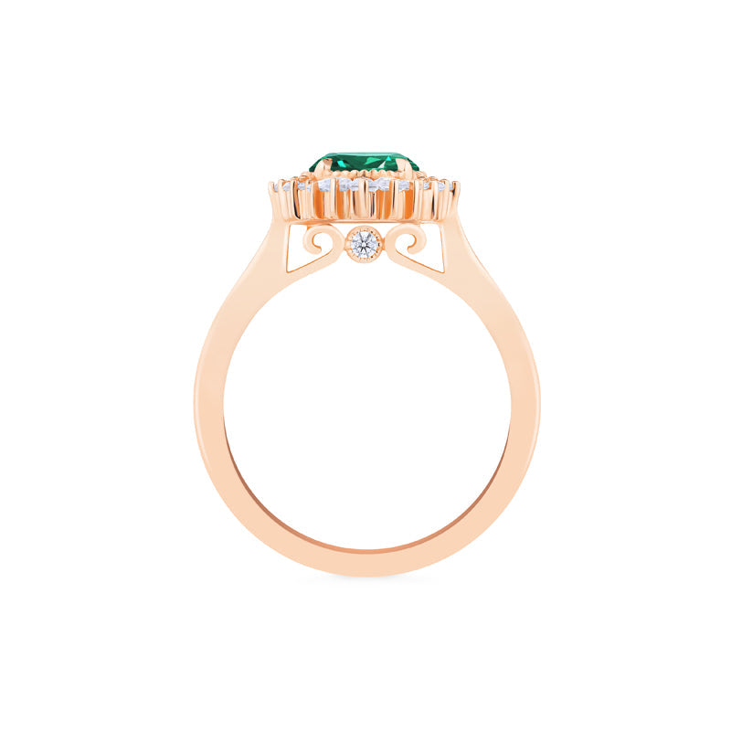 [Georgiana] Vintage Deco Duchess Ring in Lab Emerald