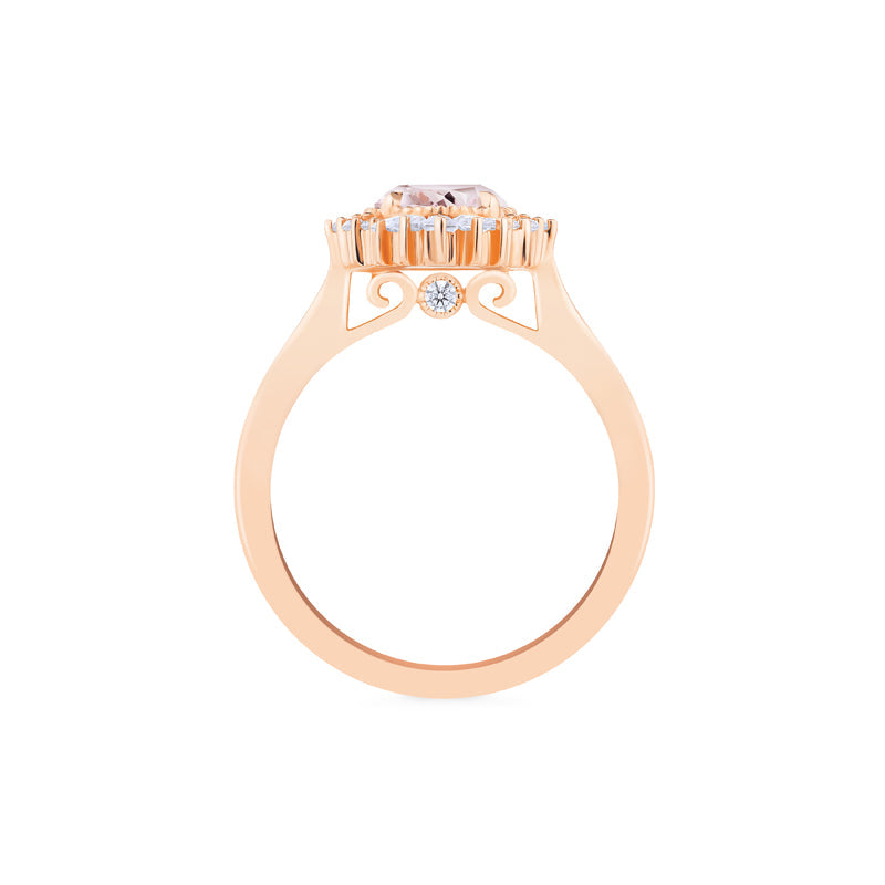 [Georgiana] Vintage Deco Duchess Ring in Morganite