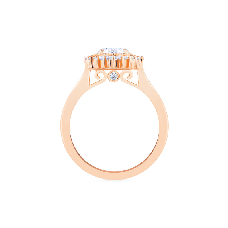 [Georgiana] Vintage Deco Duchess Ballerina Engagement Ring in Diamond