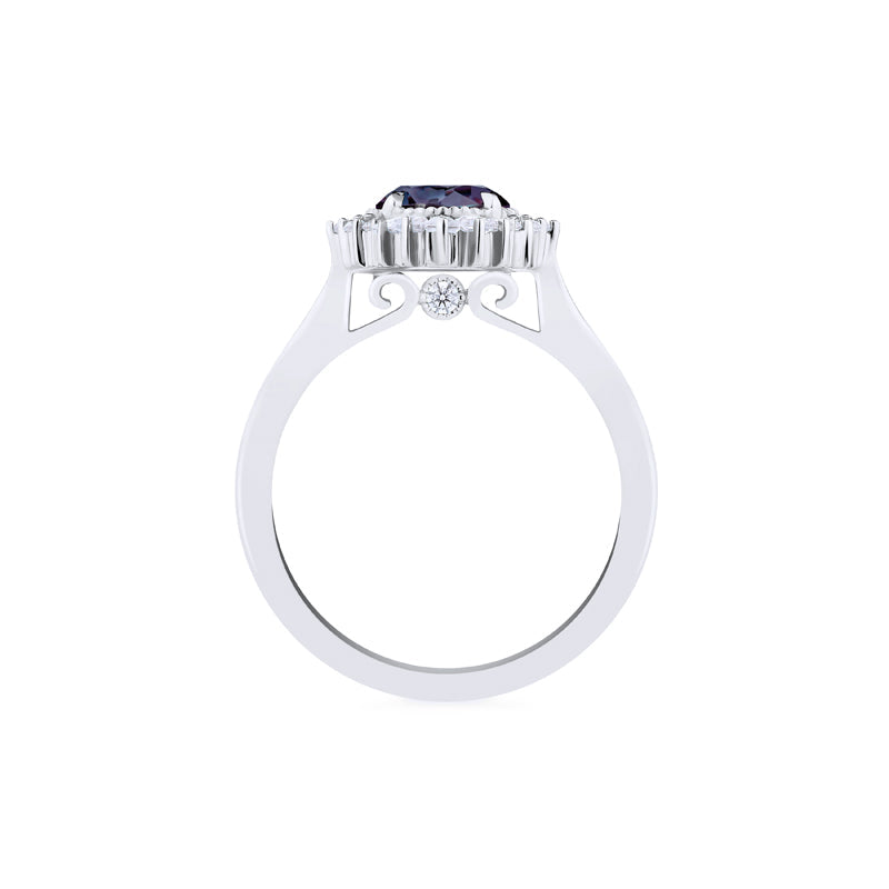 [Georgiana] Vintage Deco Duchess Ring in Lab Alexandrite
