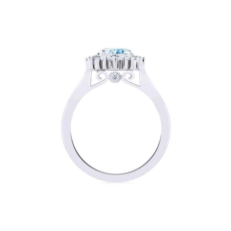 [Georgiana] Vintage Deco Duchess Ring in Aquamarine