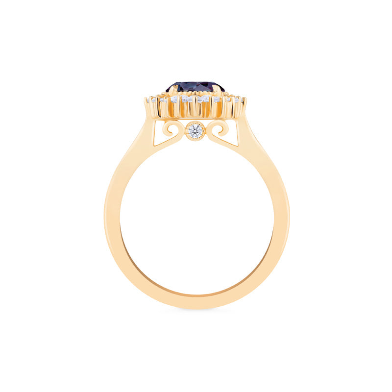 [Georgiana] Vintage Deco Duchess Ring in Lab Alexandrite