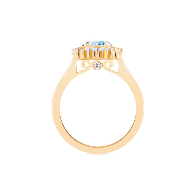 [Georgiana] Vintage Deco Duchess Ring in Aquamarine