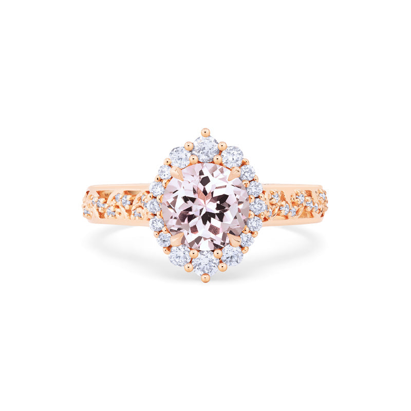 [Ophelia] Rococo Opulence Engagement Ring in Morganite