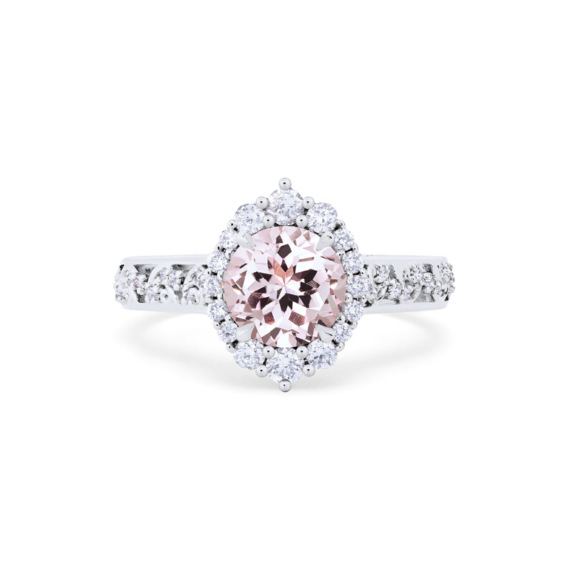 [Ophelia] Rococo Opulence Engagement Ring in Morganite
