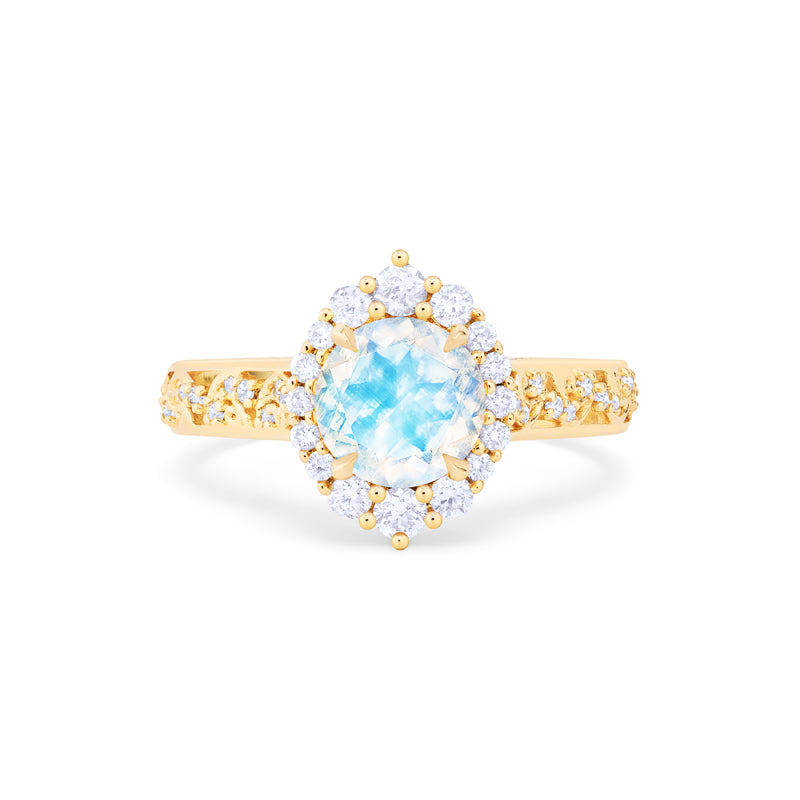 [Ophelia] Rococo Opulence Engagement Ring in Moonstone