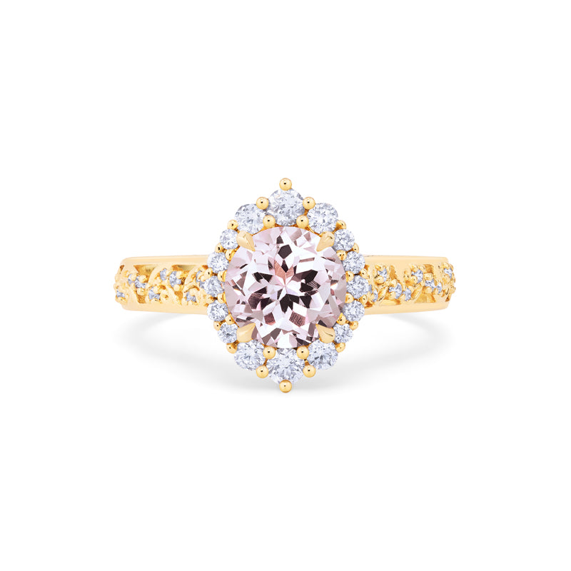 [Ophelia] Rococo Opulence Engagement Ring in Morganite