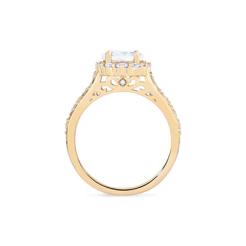 [Ophelia] Rococo Opulence Engagement Ring in Moonstone