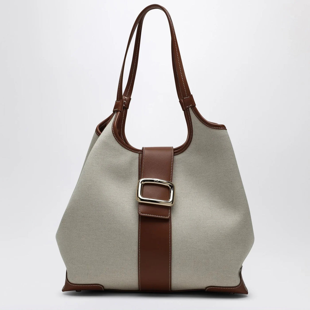 ROGER VIVIER - Viv' Choc Medium Shopping Bag natural coloured