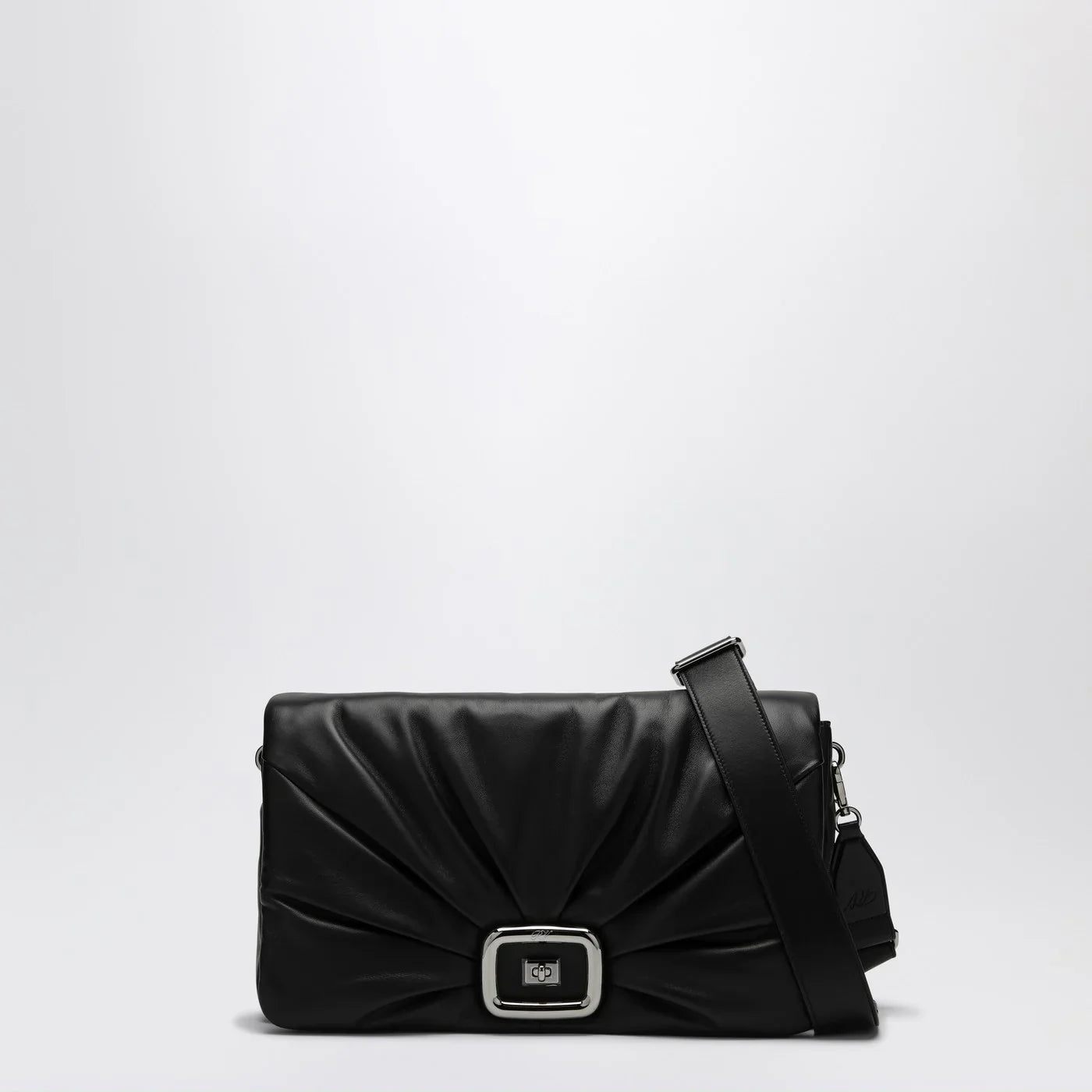 ROGER VIVIER - Viv' Choc Large black leather bag