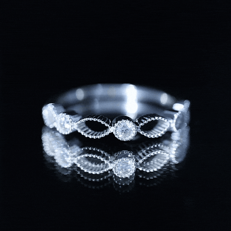 Infinity Inspired Lab Grown Diamond Stackable Ring for Women