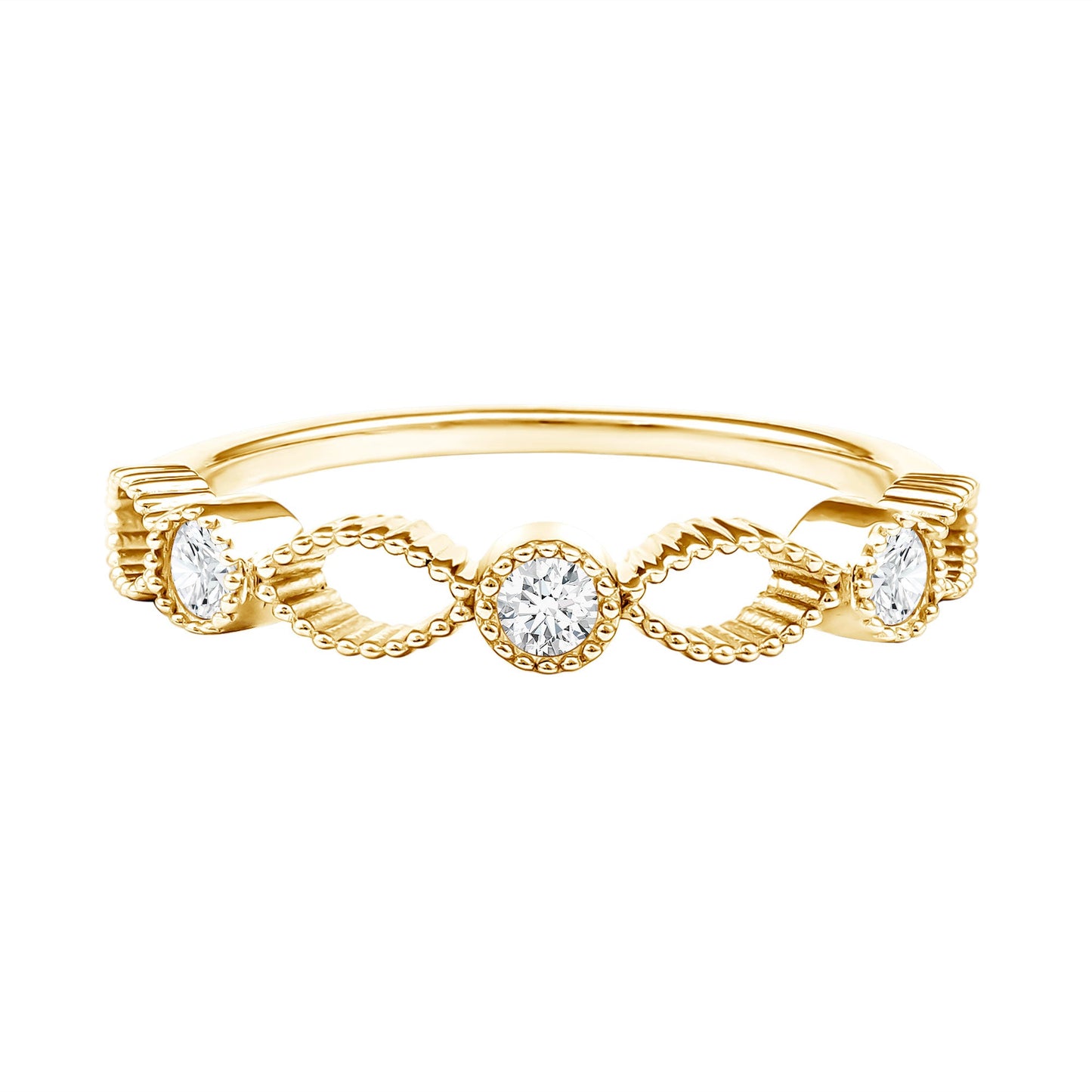 Infinity Inspired Lab Grown Diamond Stackable Ring for Women
