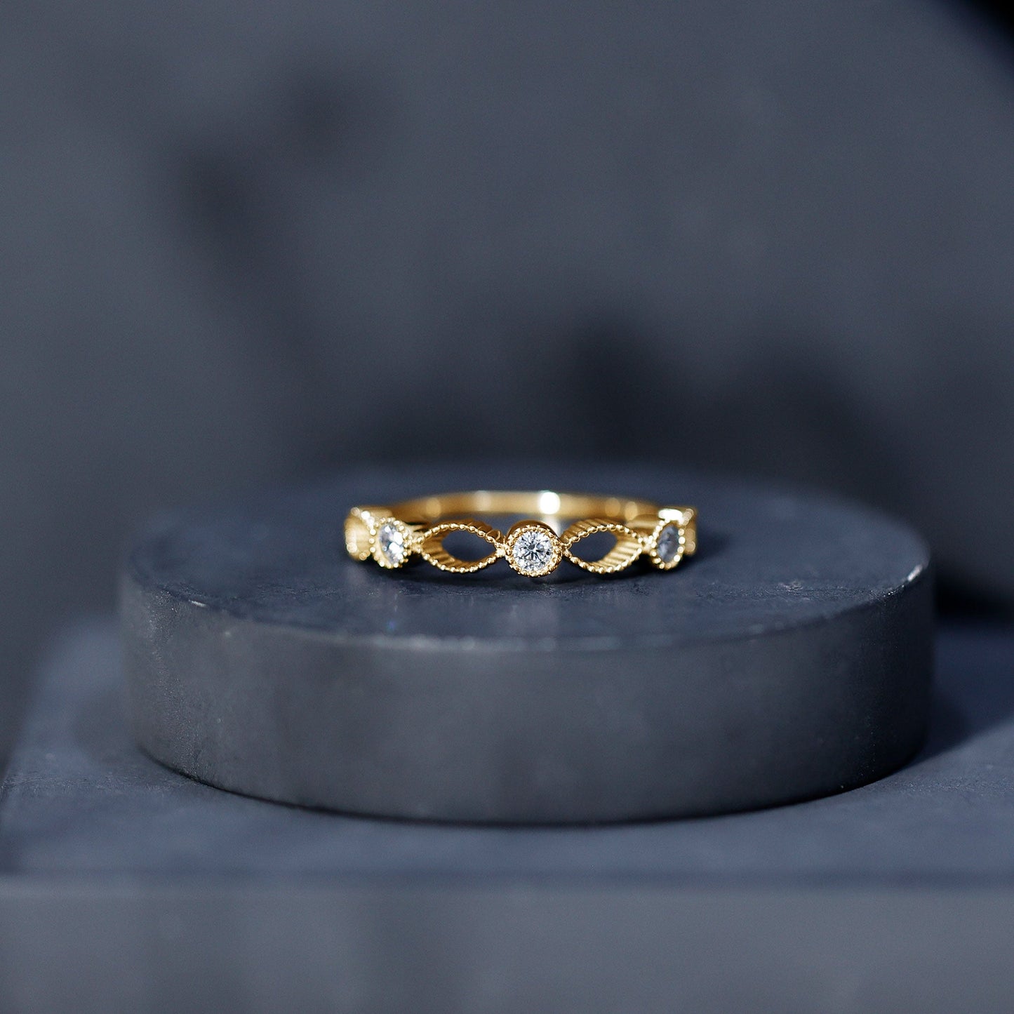 Infinity Inspired Lab Grown Diamond Stackable Ring for Women