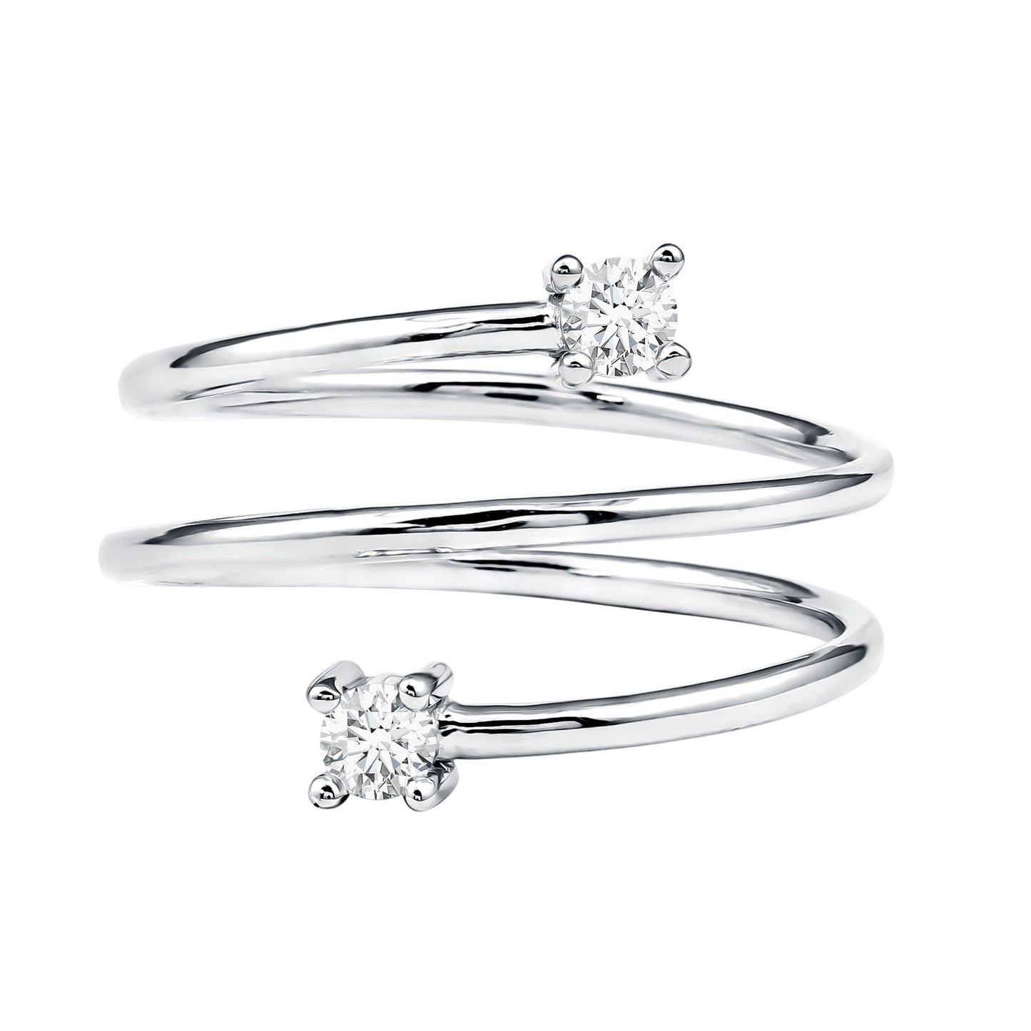 Lab Grown Diamond Spiral Ring