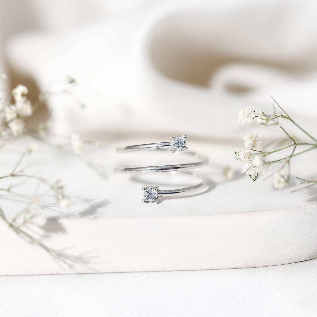 Lab Grown Diamond Spiral Ring