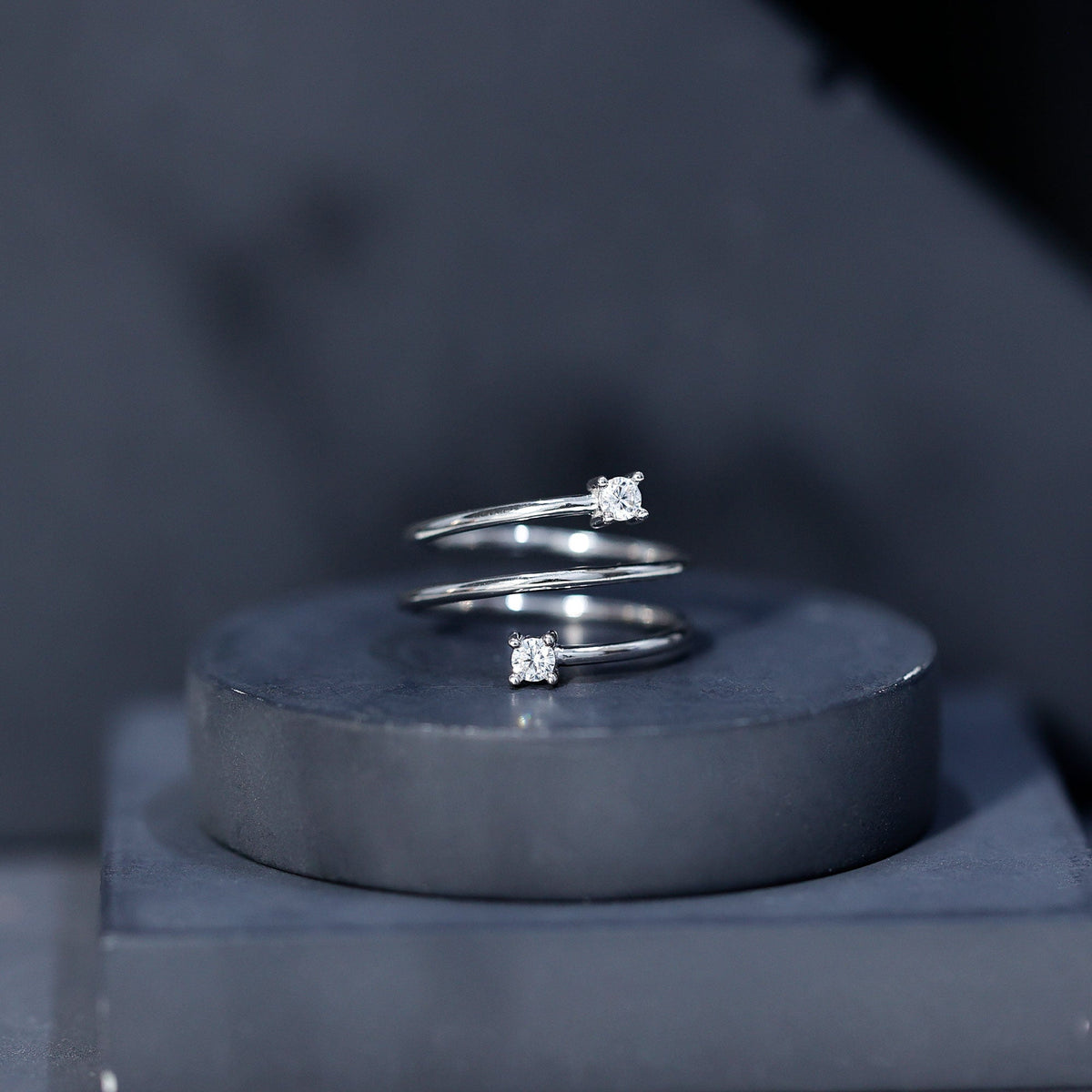 Lab Grown Diamond Spiral Ring