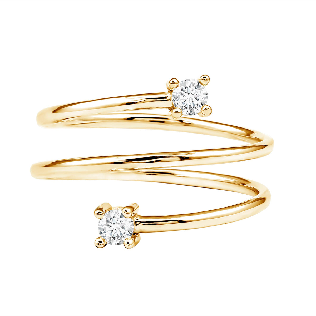Lab Grown Diamond Spiral Ring