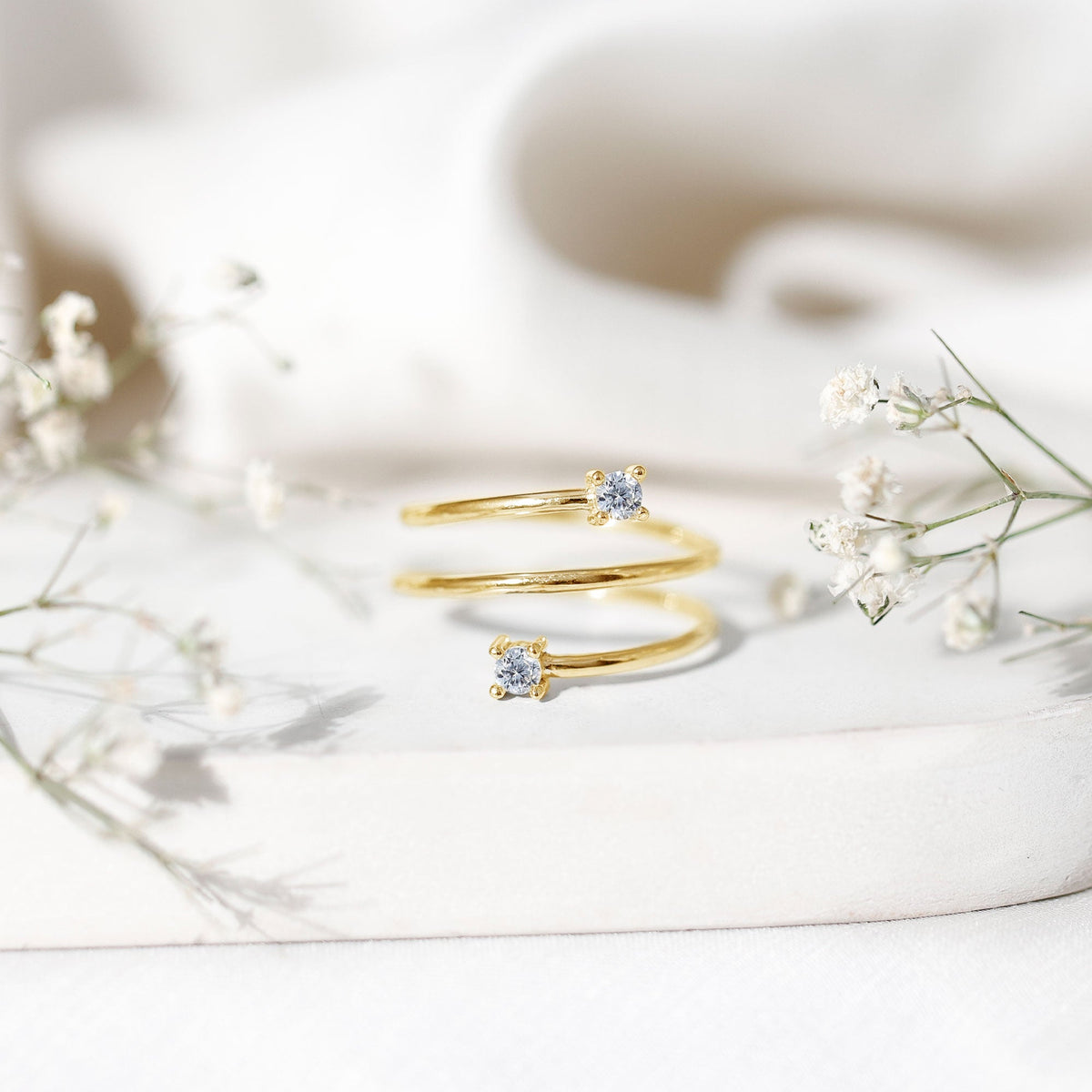 Lab Grown Diamond Spiral Ring