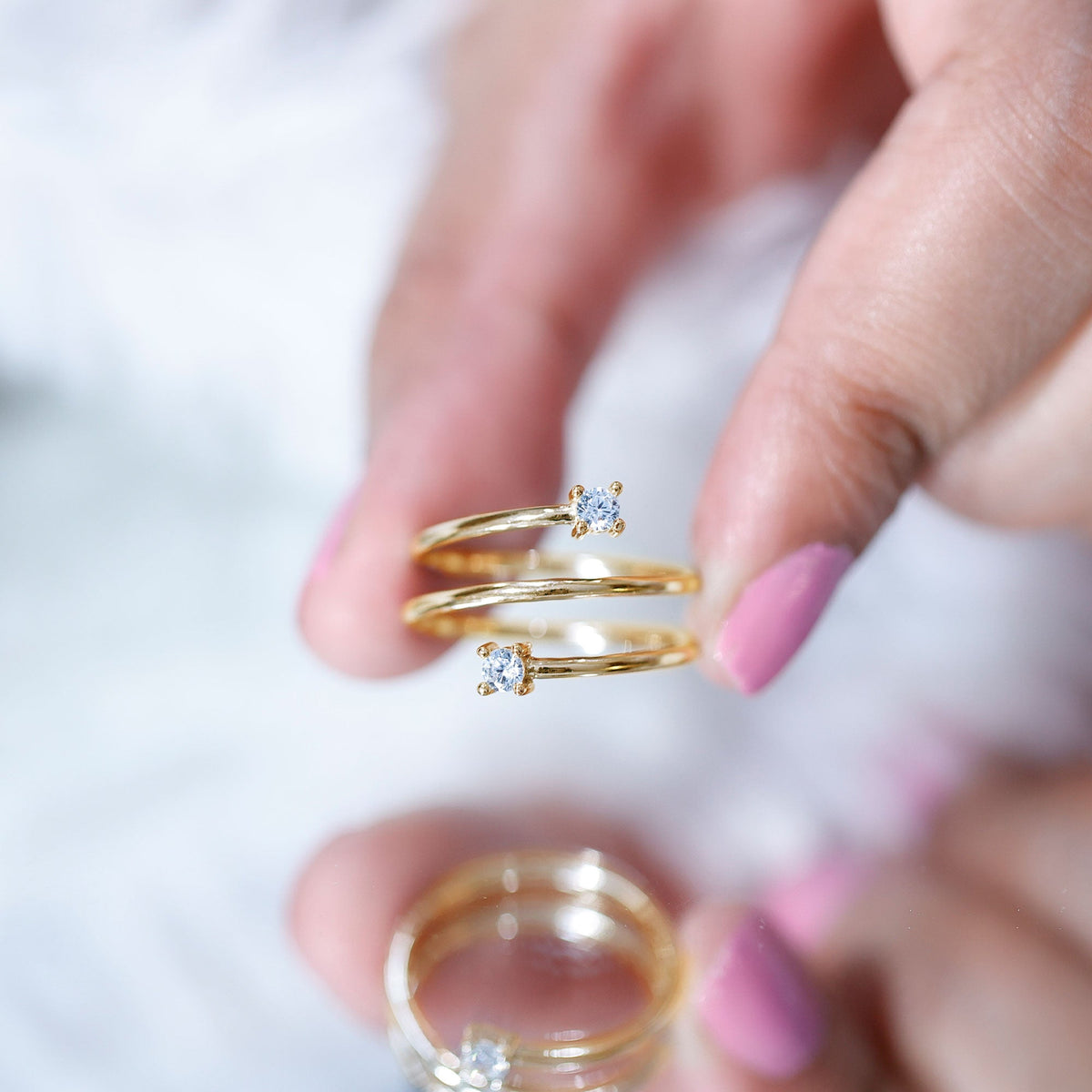 Lab Grown Diamond Spiral Ring