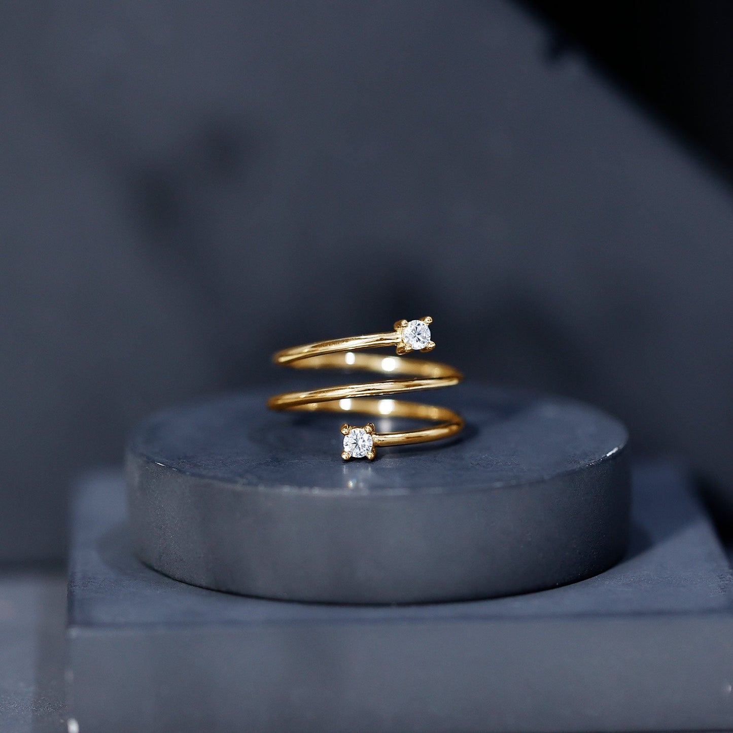 Lab Grown Diamond Spiral Ring