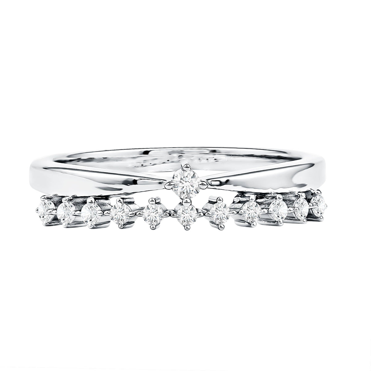 Stackable Round Cut Lab Grown Diamond Anniversary Ring