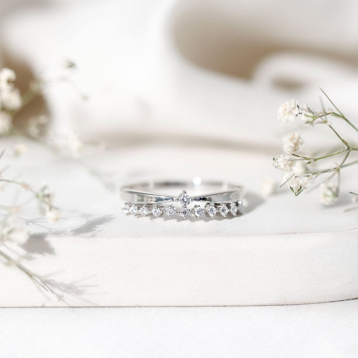Stackable Round Cut Lab Grown Diamond Anniversary Ring