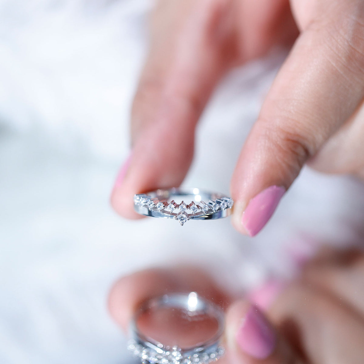Stackable Round Cut Lab Grown Diamond Anniversary Ring