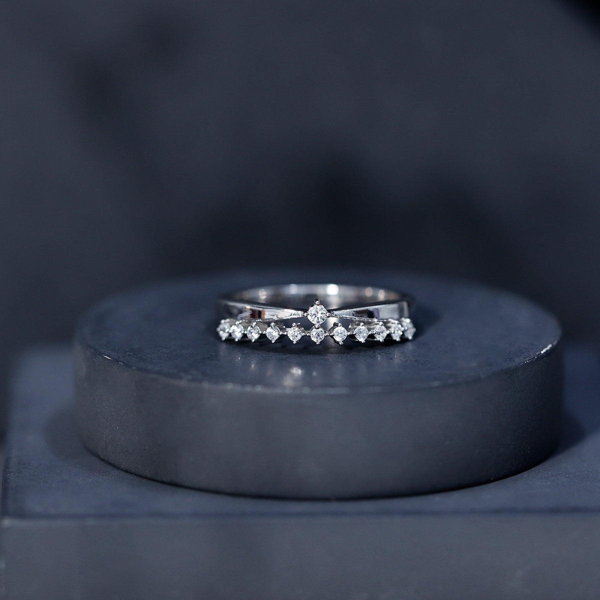 Stackable Round Cut Lab Grown Diamond Anniversary Ring