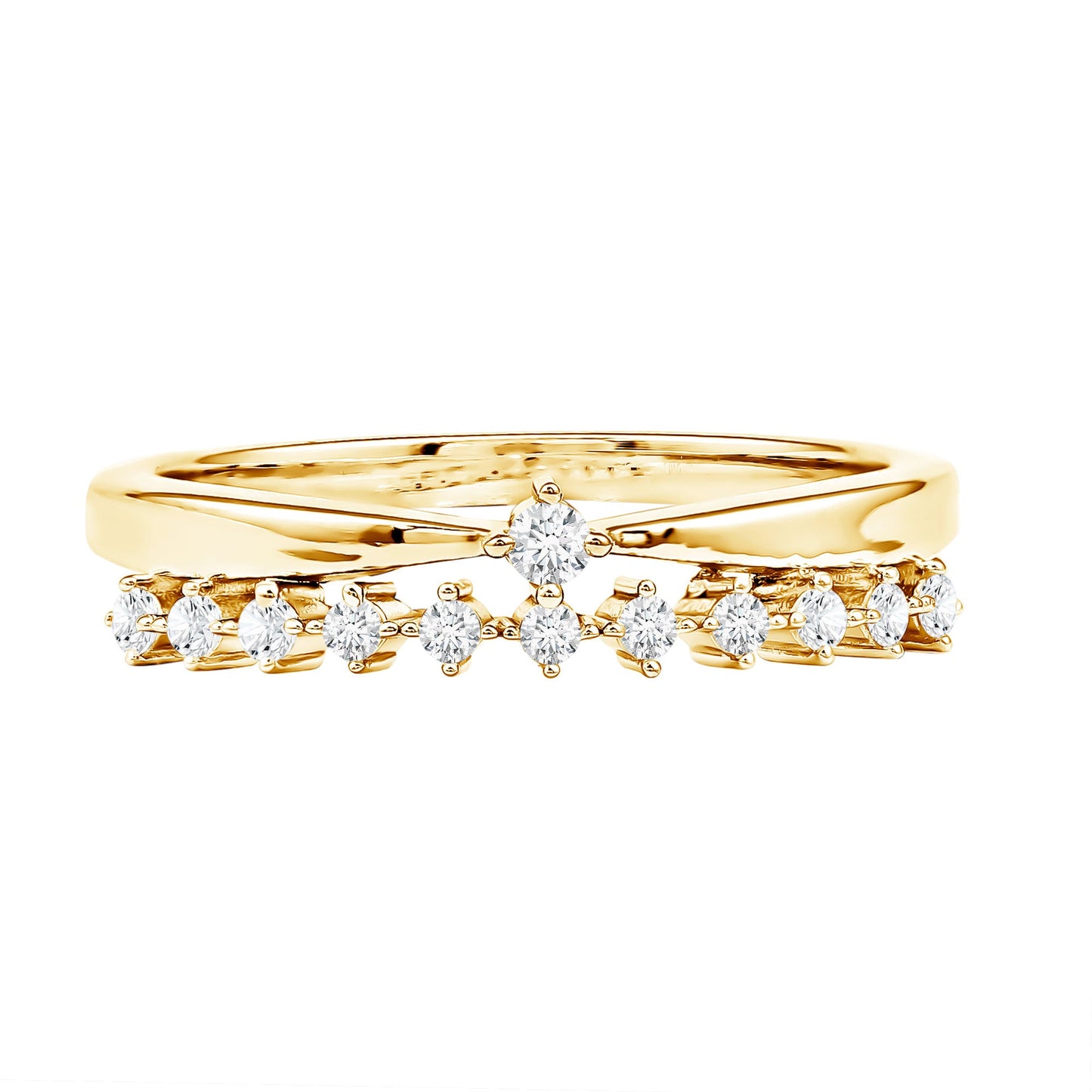 Stackable Round Cut Lab Grown Diamond Anniversary Ring