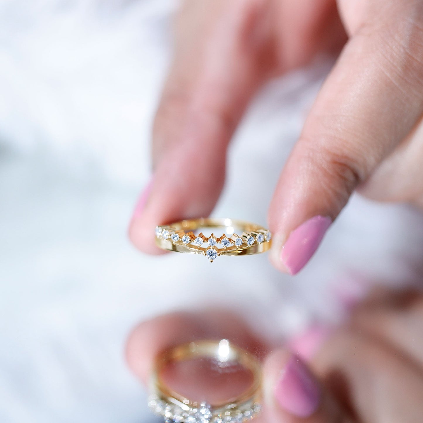 Stackable Round Cut Lab Grown Diamond Anniversary Ring