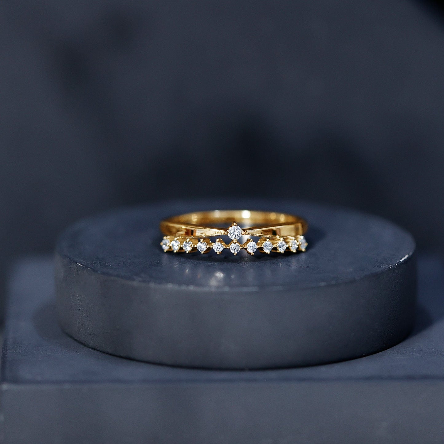 Stackable Round Cut Lab Grown Diamond Anniversary Ring