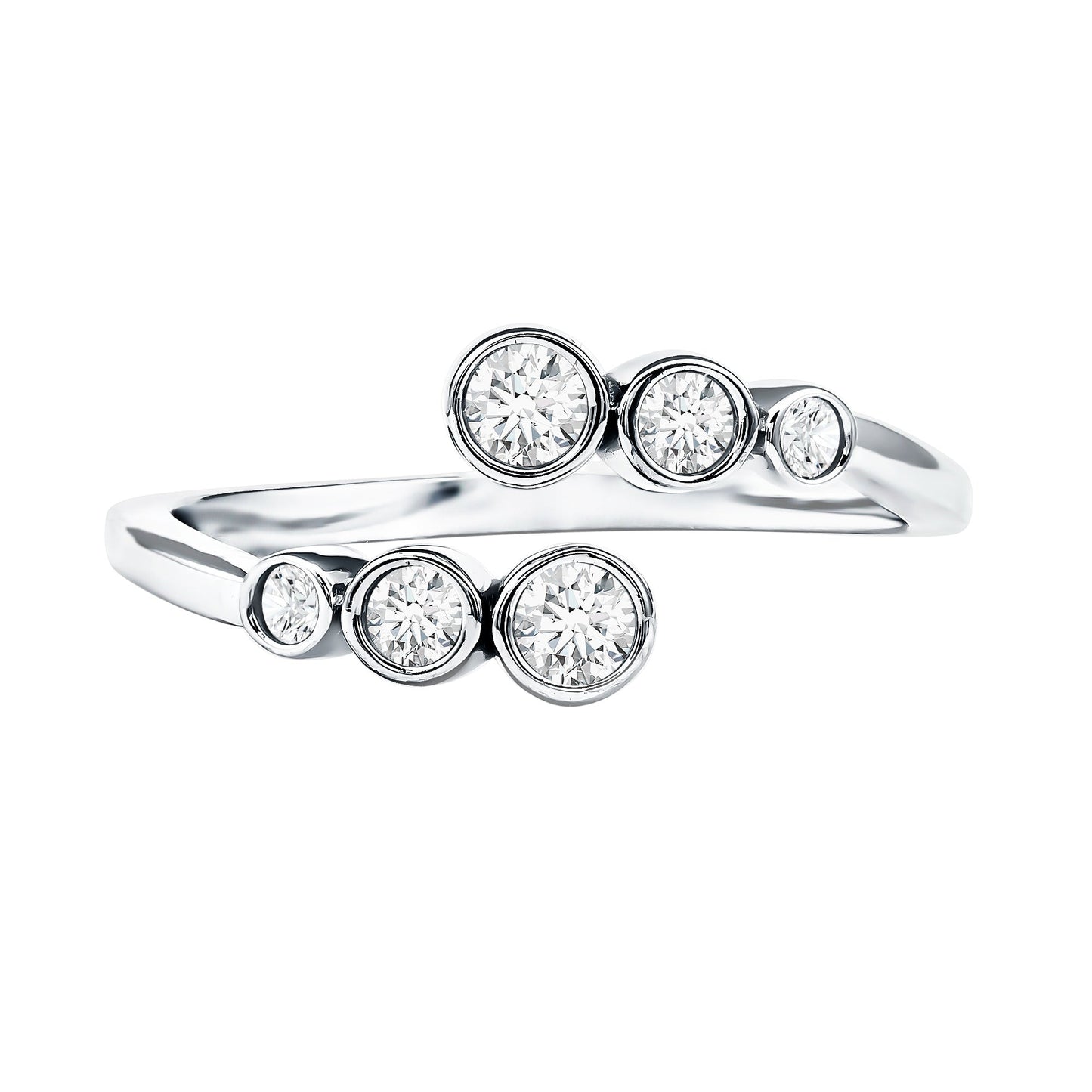 Bezel Set Lab Grown Diamond Anniversary Ring for Women