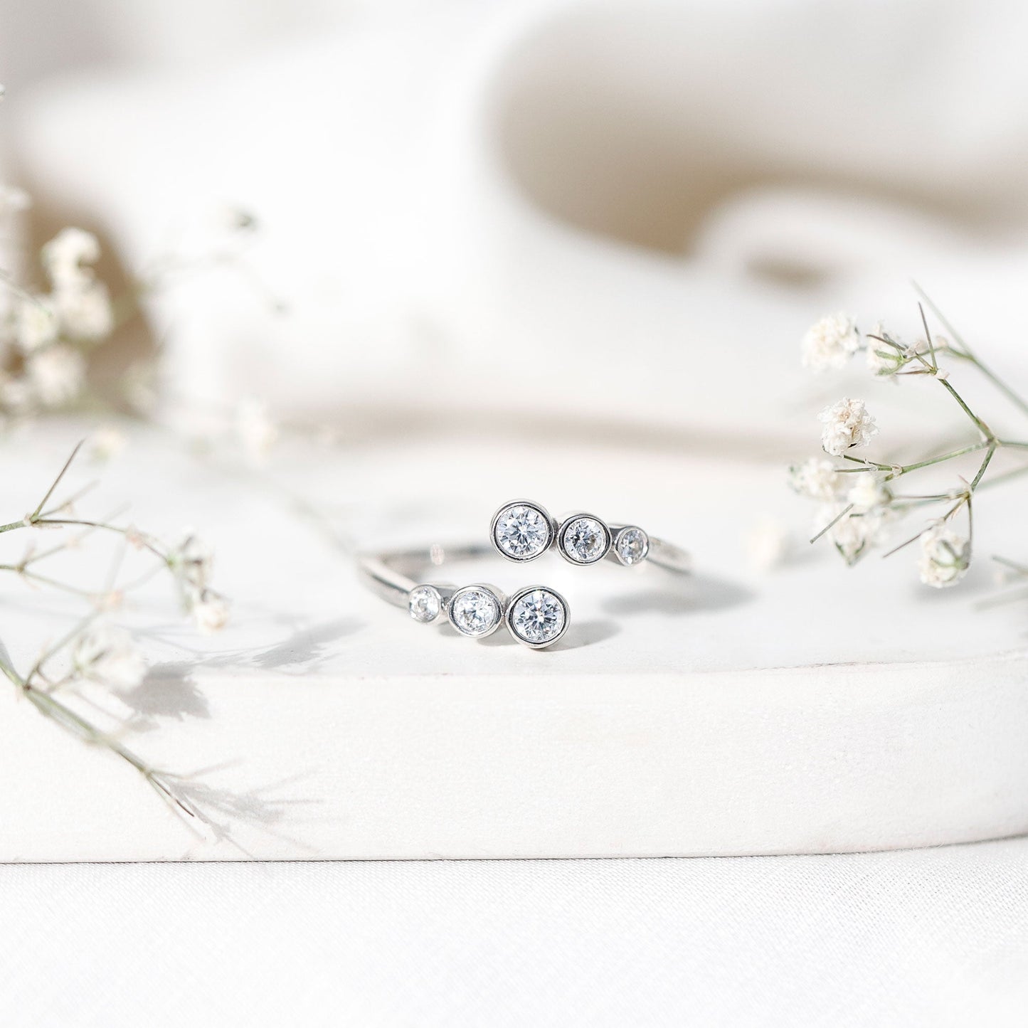 Bezel Set Lab Grown Diamond Anniversary Ring for Women