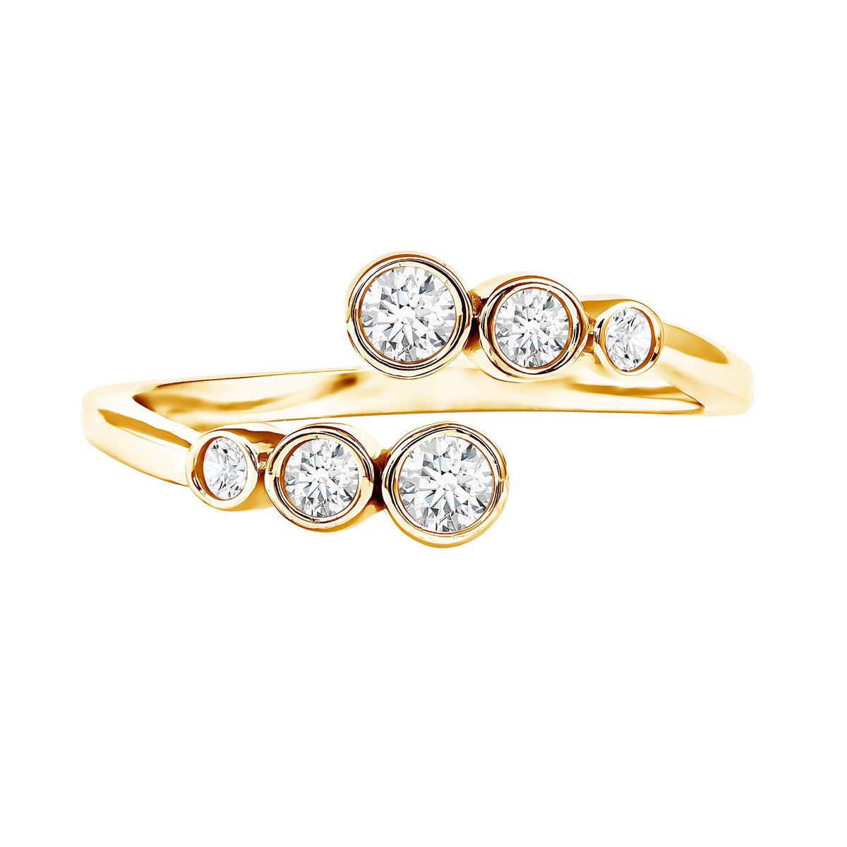 Bezel Set Lab Grown Diamond Anniversary Ring for Women