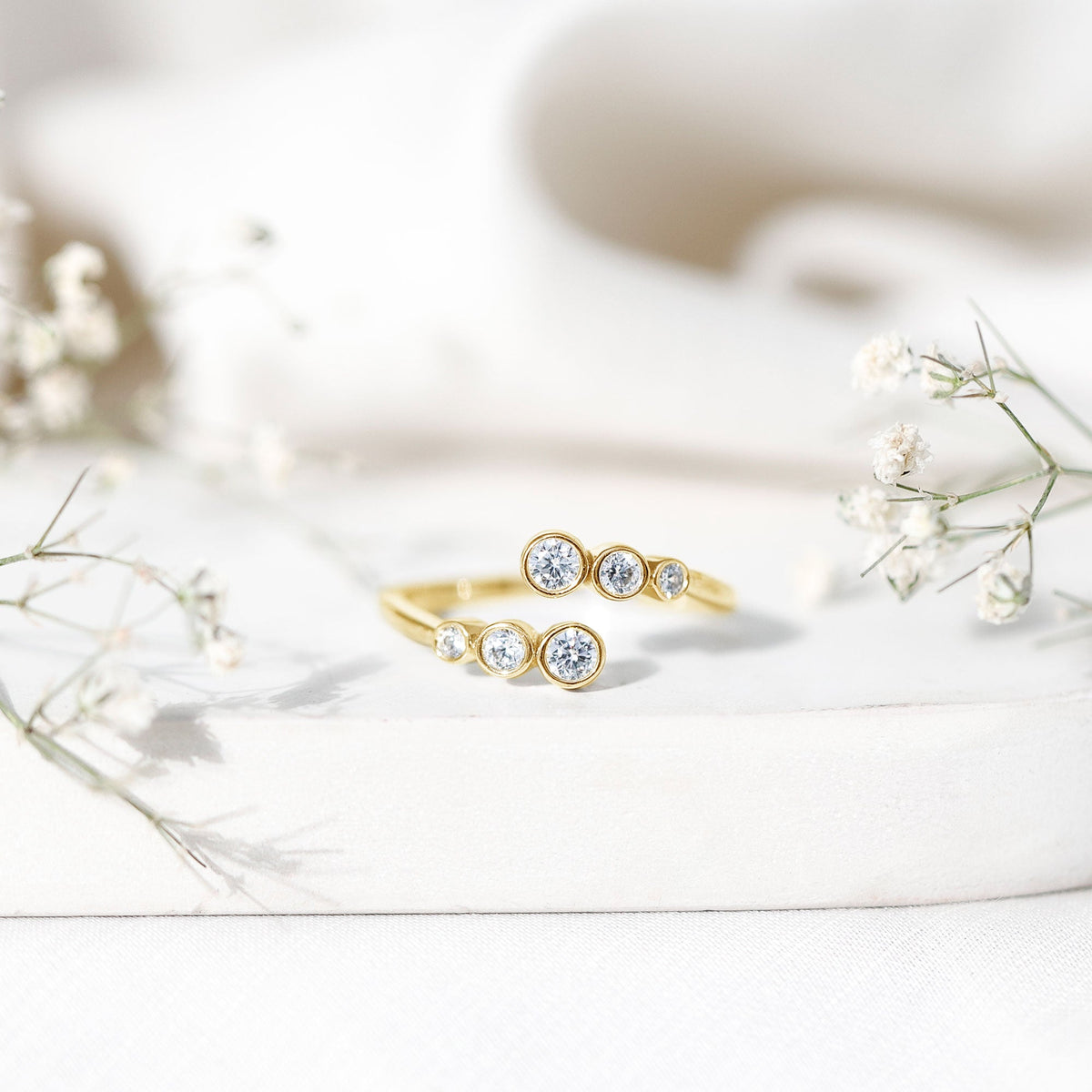 Bezel Set Lab Grown Diamond Anniversary Ring for Women