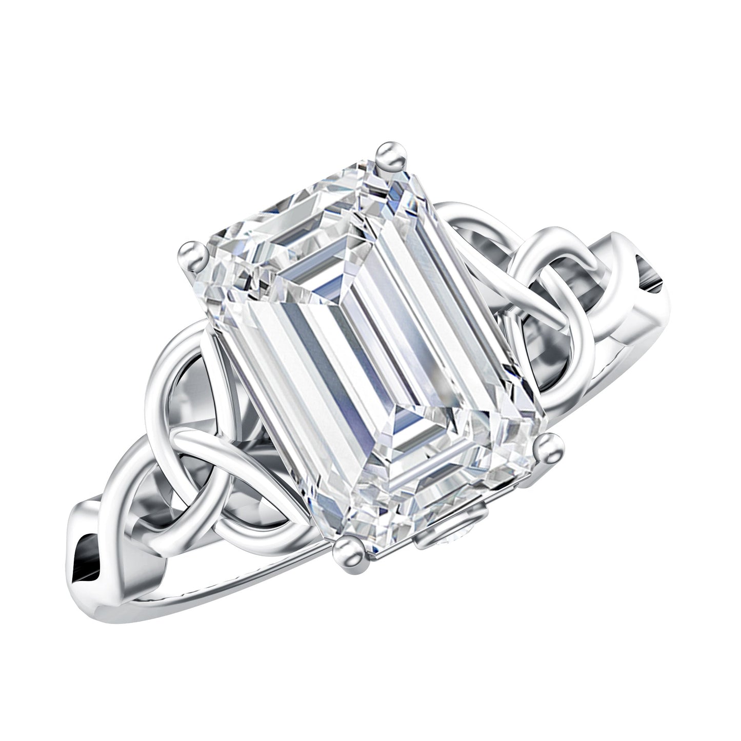 3 Carat Lab Created Diamond Celtic Design Engagement Ring with IGI Certificate