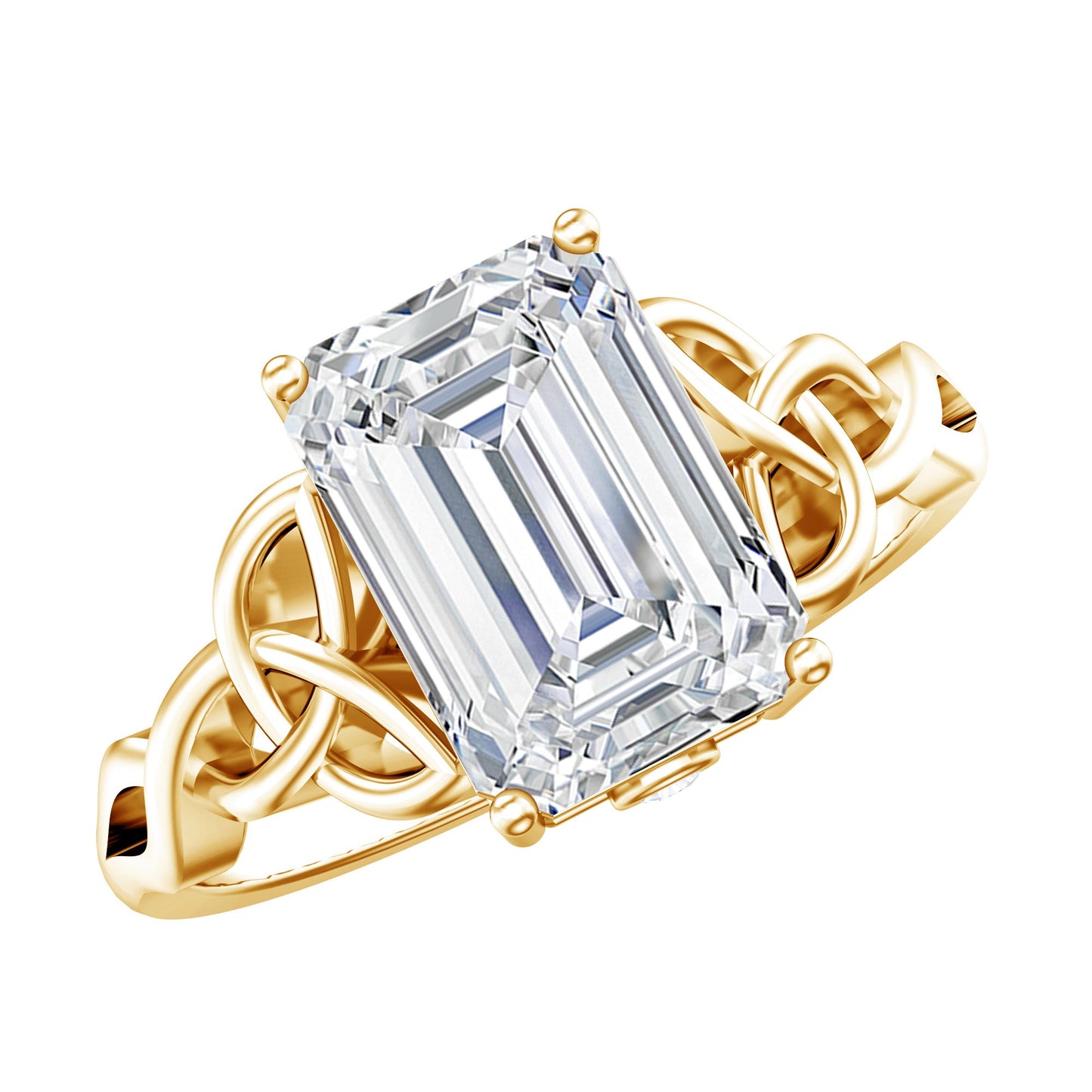 3 Carat Lab Created Diamond Celtic Design Engagement Ring with IGI Certificate