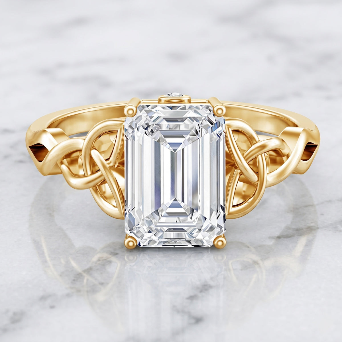 3 Carat Lab Created Diamond Celtic Design Engagement Ring with IGI Certificate