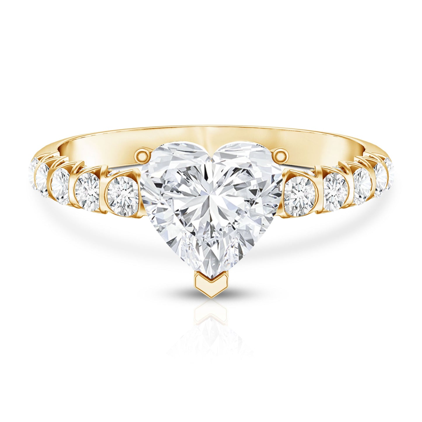 2 Carat Heart Shaped Lab Grown Diamond Engagement Ring with IGI Certificate