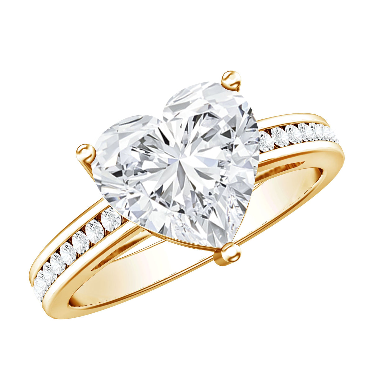 IGI Certified 3 Carat Lab Grown Diamond Heart Engagement Ring