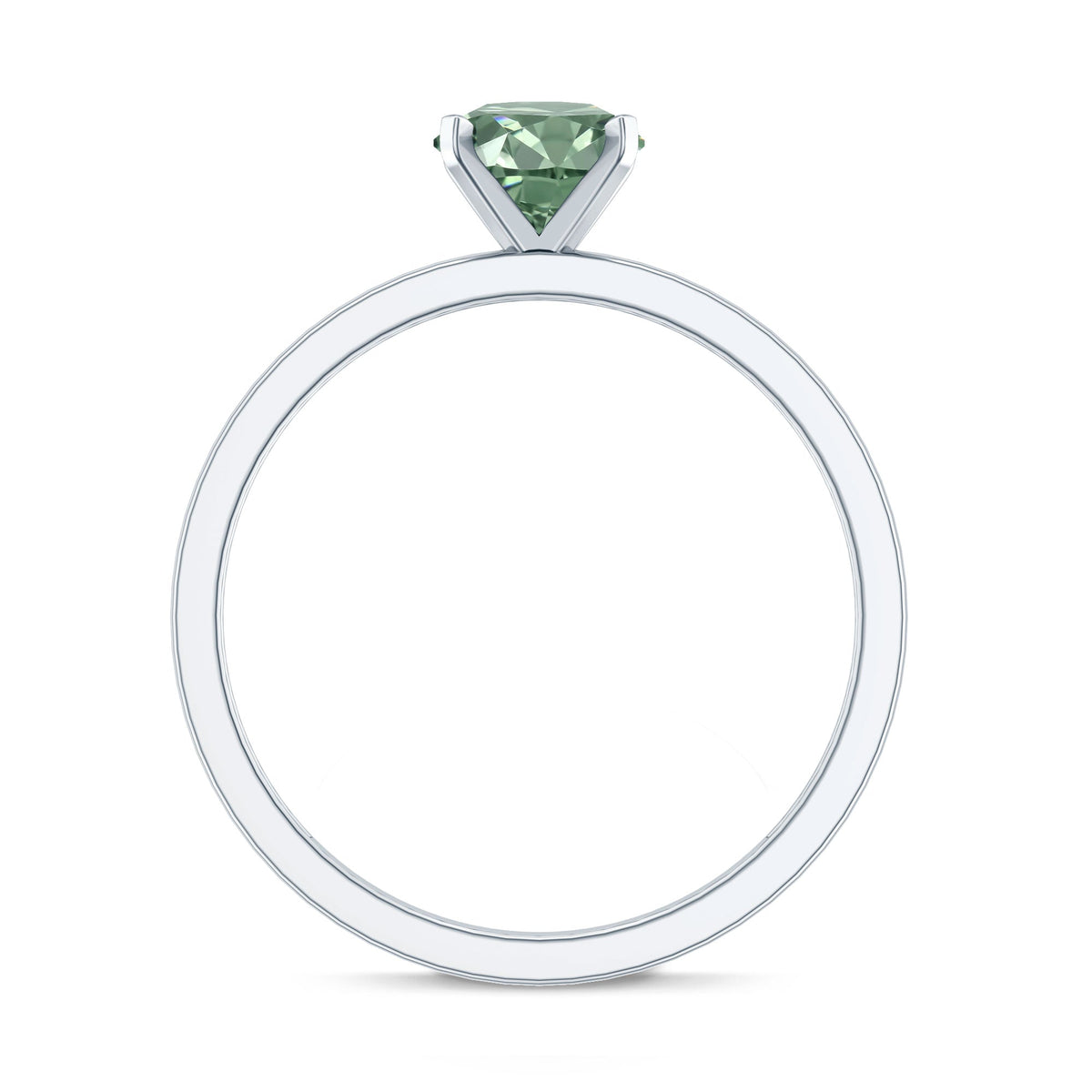 IGI Certified 1 Carat Lab Grown Green Diamond Ring Solitaire